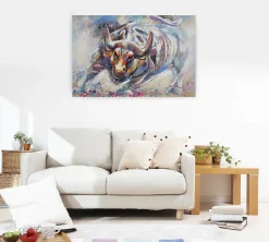 Handgemaltes Gemälde 'Zum Angriff' 120x80cm | inkl. Echtheitszertifikat