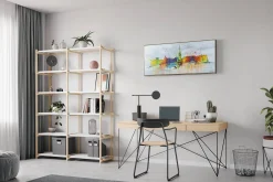 Handgemaltes Gemälde ' Zurich Skyline Silhouette' 120x60cm | inkl. Echtheitszertifikat