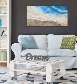 Handgemaltes Gemälde 'Zwischen See und Land' 120x60cm | inkl. Echtheitszertifikat