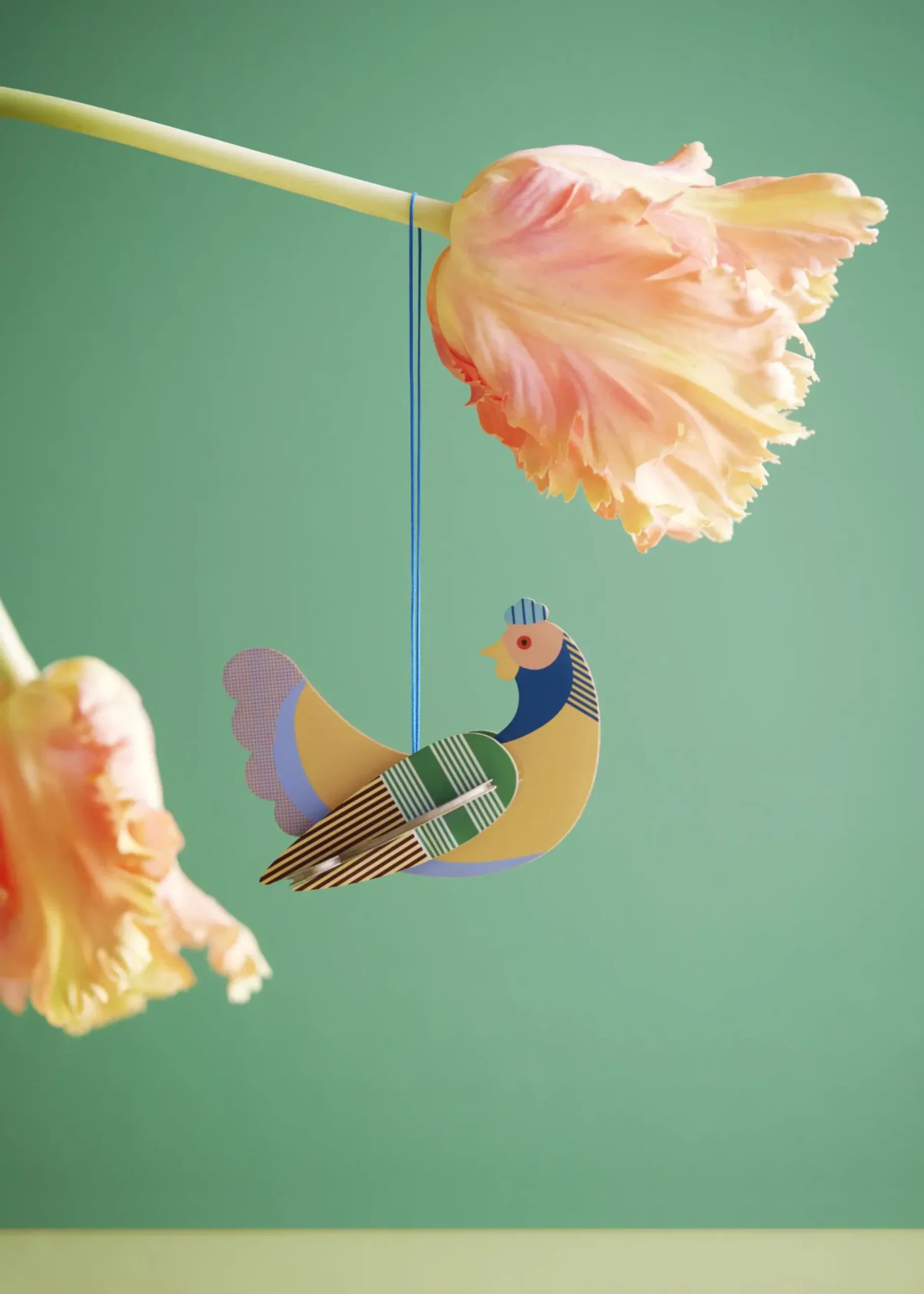 Hängende Deko 'Gestreiftes Huhn'