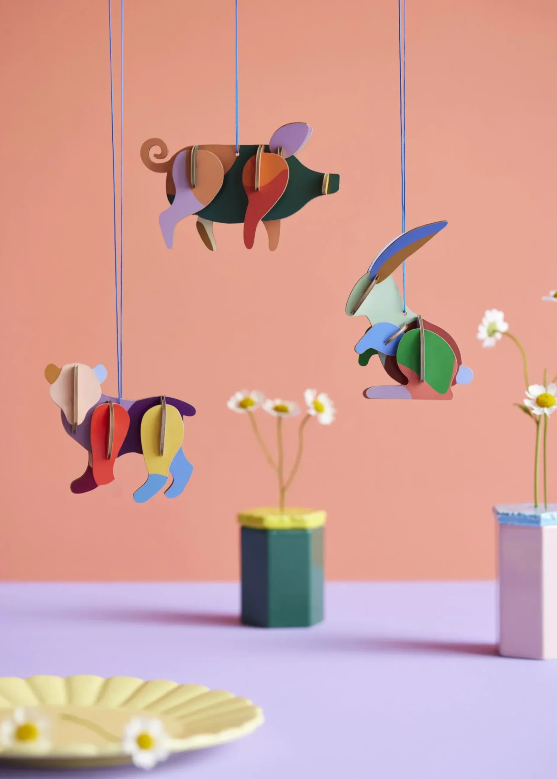 Hängende Deko 'Leuchtendes Kaninchen'