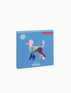 Hängende Deko 'Pudel aus Papier'