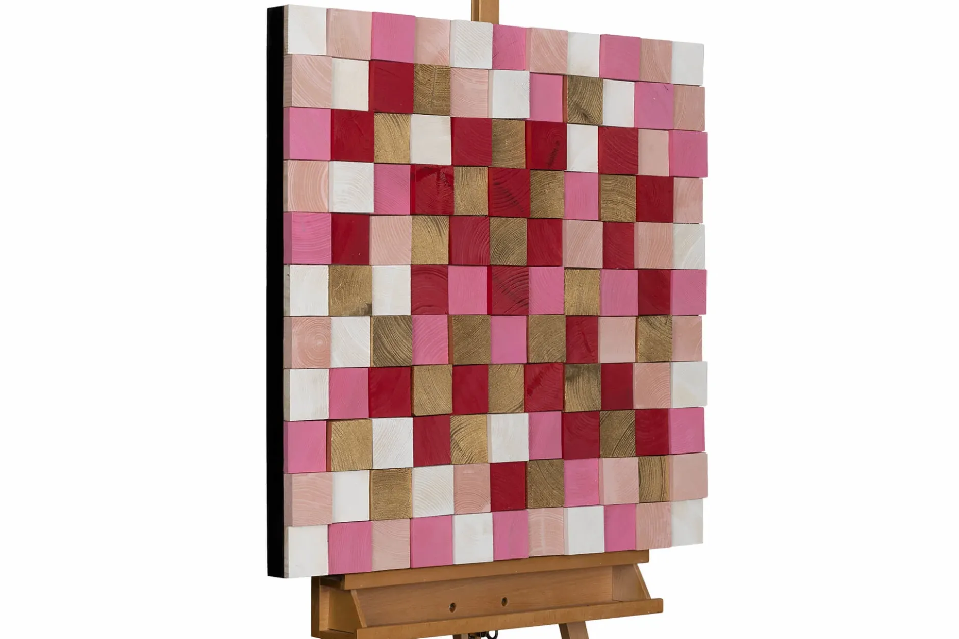 Holzbild 3D 'Colours in Love' 75x75x6,5cm