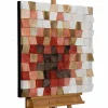 Holzbild 3D 'Colours of Dawn' 75x75x7,5cm