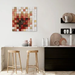 Holzbild 3D 'Colours of Dawn' 75x75x7,5cm