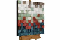 Holzbild 3D 'Colours of Sunset' 75x75x7,5cm