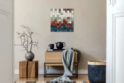 Holzbild 3D 'Colours of Sunset' 75x75x7,5cm