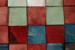 Holzbild 3D 'Colours of Sunset' 75x75x7,5cm