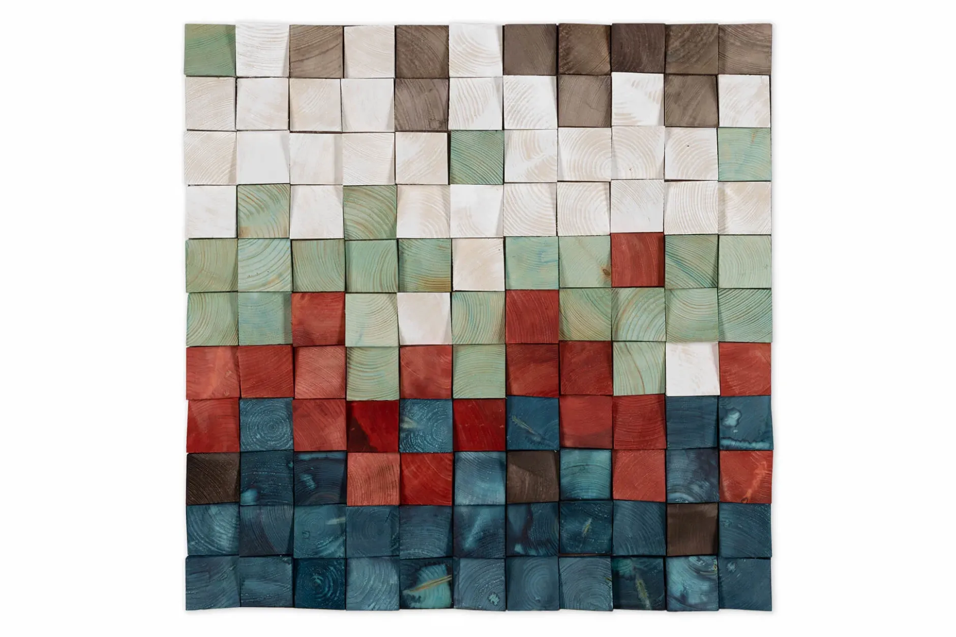 Holzbild 3D 'Colours of Sunset' 75x75x7,5cm