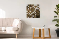 Holzbild 3D 'Colours of Well-being' 75x75x7,5cm