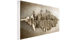 Holzbild 3D 'Frequency 1000' 144x44x7,5cm