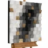 Holzbild 3D 'Gilded Clouds' 75x75x7,5cm