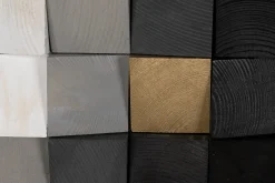 Holzbild 3D 'Gilded Clouds' 75x75x7,5cm
