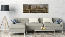 Holzbild 3D 'Le Pont d'Or' 144x44x7cm