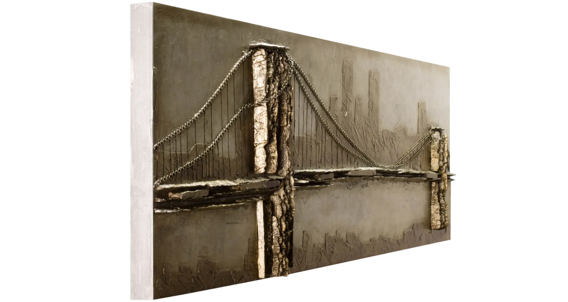 Holzbild 3D 'Le Pont d'Or' 144x44x7cm