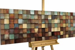 Holzbild 3D 'More is more' 144x44x7cm