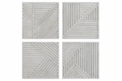Holzbild 3D 'Musterhaftes Quartett' 100x100x4cm