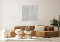 Holzbild 3D 'Musterhaftes Quartett' 100x100x4cm
