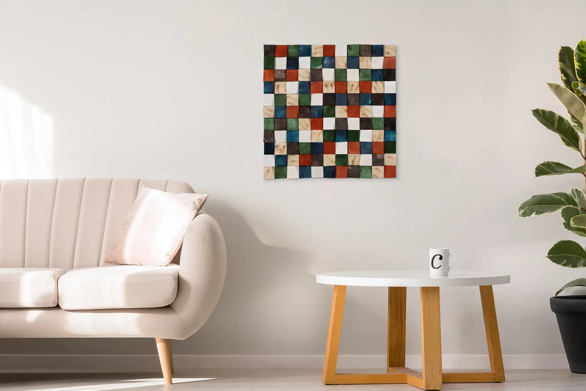 Holzbild 3D 'Mystic Pattern' 75x75x7,5cm
