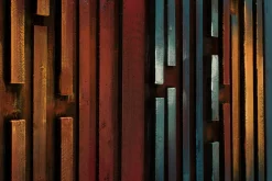 Holzbild 3D 'Nachtschimmer' 144x44x6cm