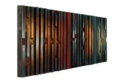 Holzbild 3D 'Nachtschimmer' 144x44x6cm