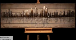 Holzbild 3D 'Next Stop: USA' 150x50x5cm
