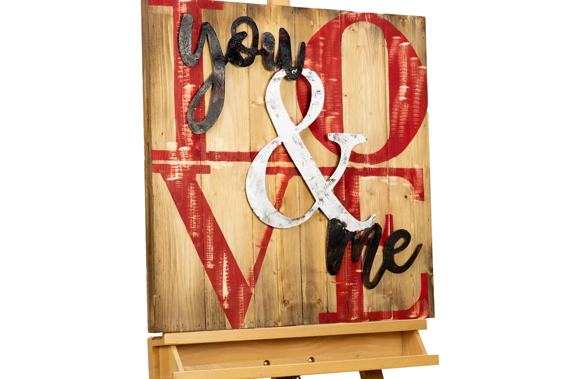 Holzbild 3D 'Pure Love' 60x60x5cm