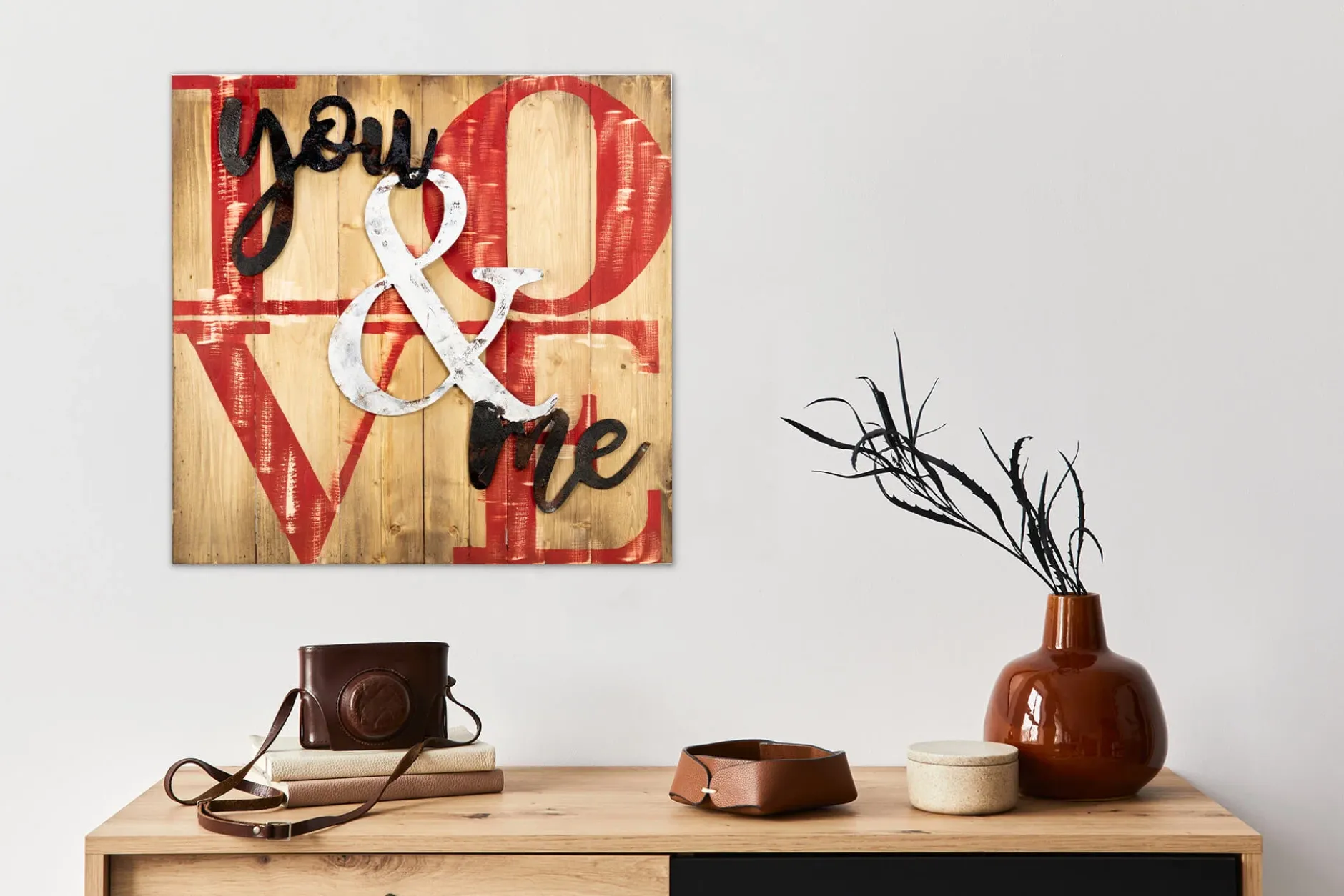 Holzbild 3D 'Pure Love' 60x60x5cm