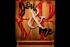 Holzbild 3D 'Pure Love' 60x60x5cm