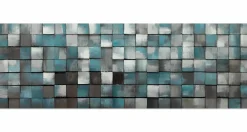 Holzbild 3D 'Ruhe des Blauen' 144x44x7cm