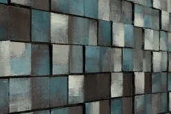 Holzbild 3D 'Ruhe des Blauen' 144x44x7cm