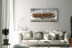 Holzbild 3D 'Skycraper Silhouette' 120x60x7cm