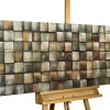 Holzbild 3D 'World beyond' 144x44x6cm