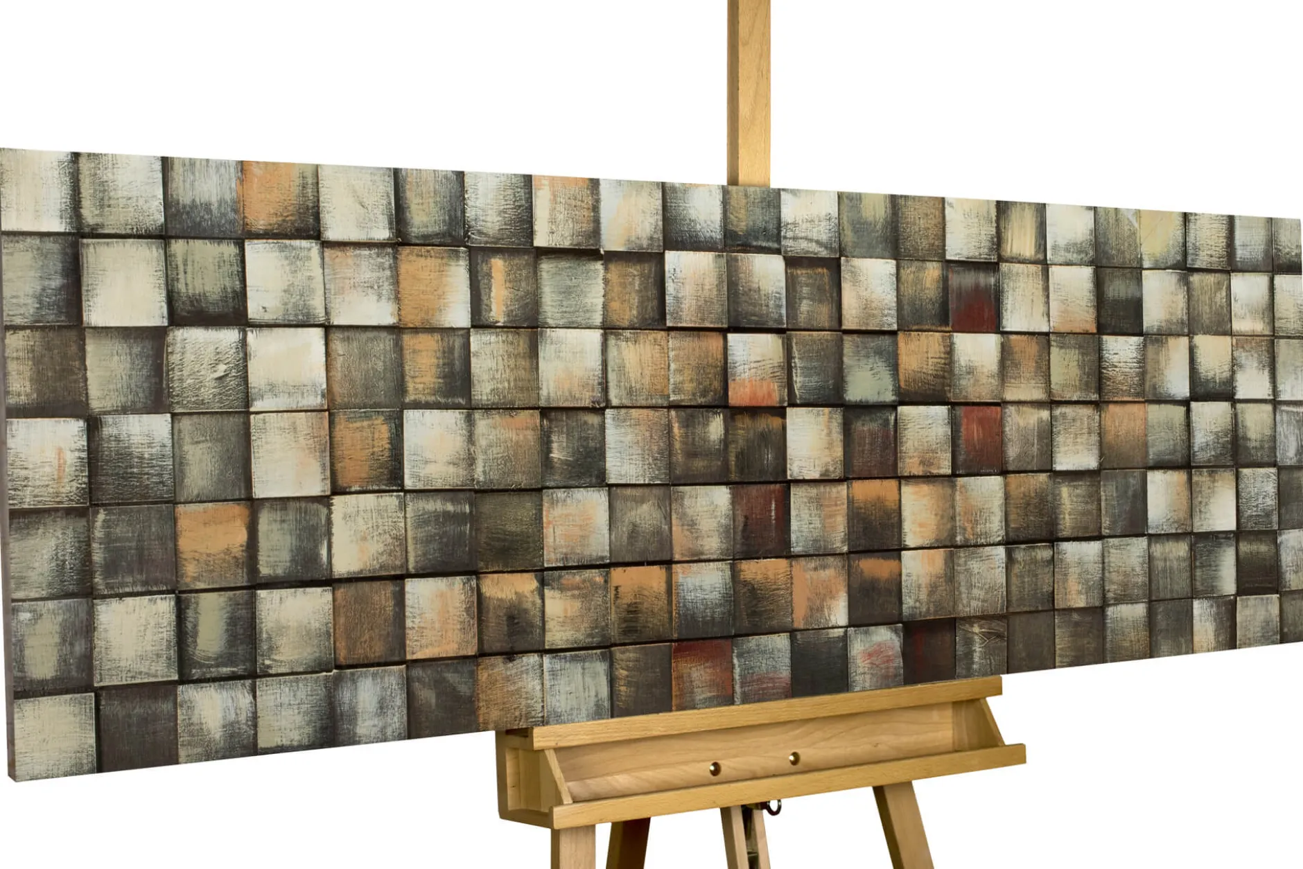 Holzbild 3D 'World beyond' 144x44x6cm