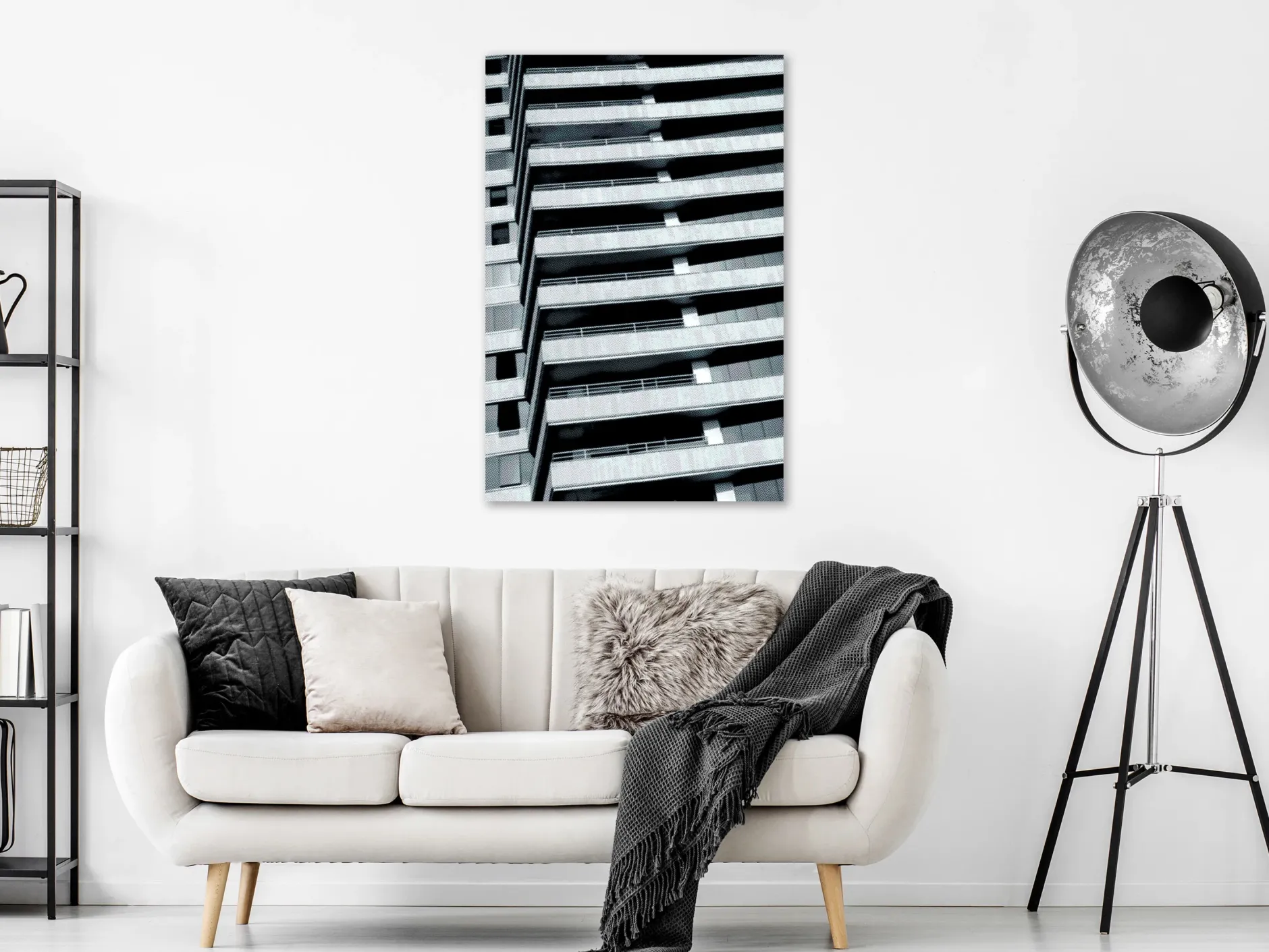 Kunstdruck auf Leinwand 'Architectural Raster Vertical'