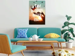 Kunstdruck auf Leinwand 'A True Love Story Never Ends Vertical'