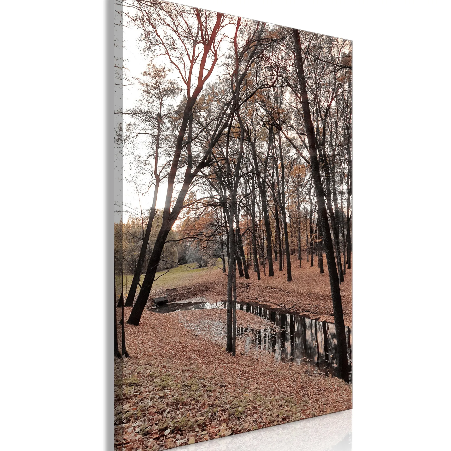 Kunstdruck auf Leinwand 'Autumn Walk Vertical'