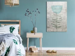 Kunstdruck auf Leinwand 'Blue Lily Vertical'