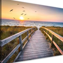 Kunstdruck auf Leinwand 'Boardwalk'