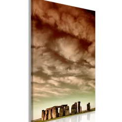 Kunstdruck auf Leinwand 'Clouds Over Stonehenge Vertical'