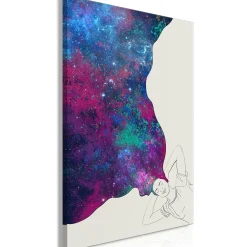 Kunstdruck auf Leinwand 'Cosmic Dreams Vertical'
