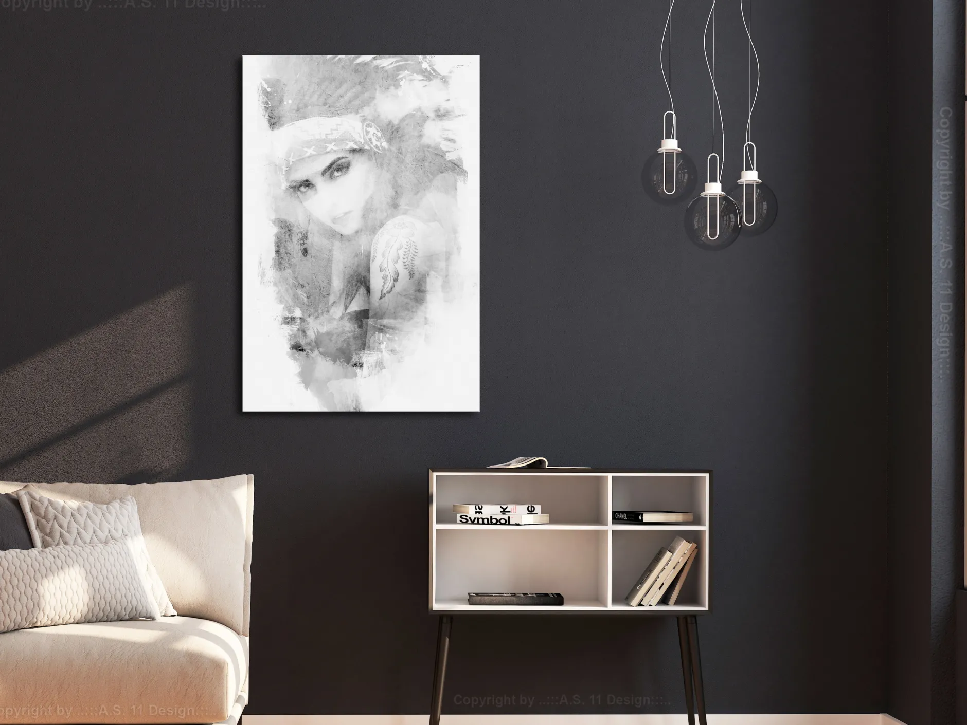 Kunstdruck auf Leinwand 'Ethnic Look Vertical'