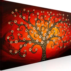 Kunstdruck auf Leinwand 'Fiery Tree Narrow'