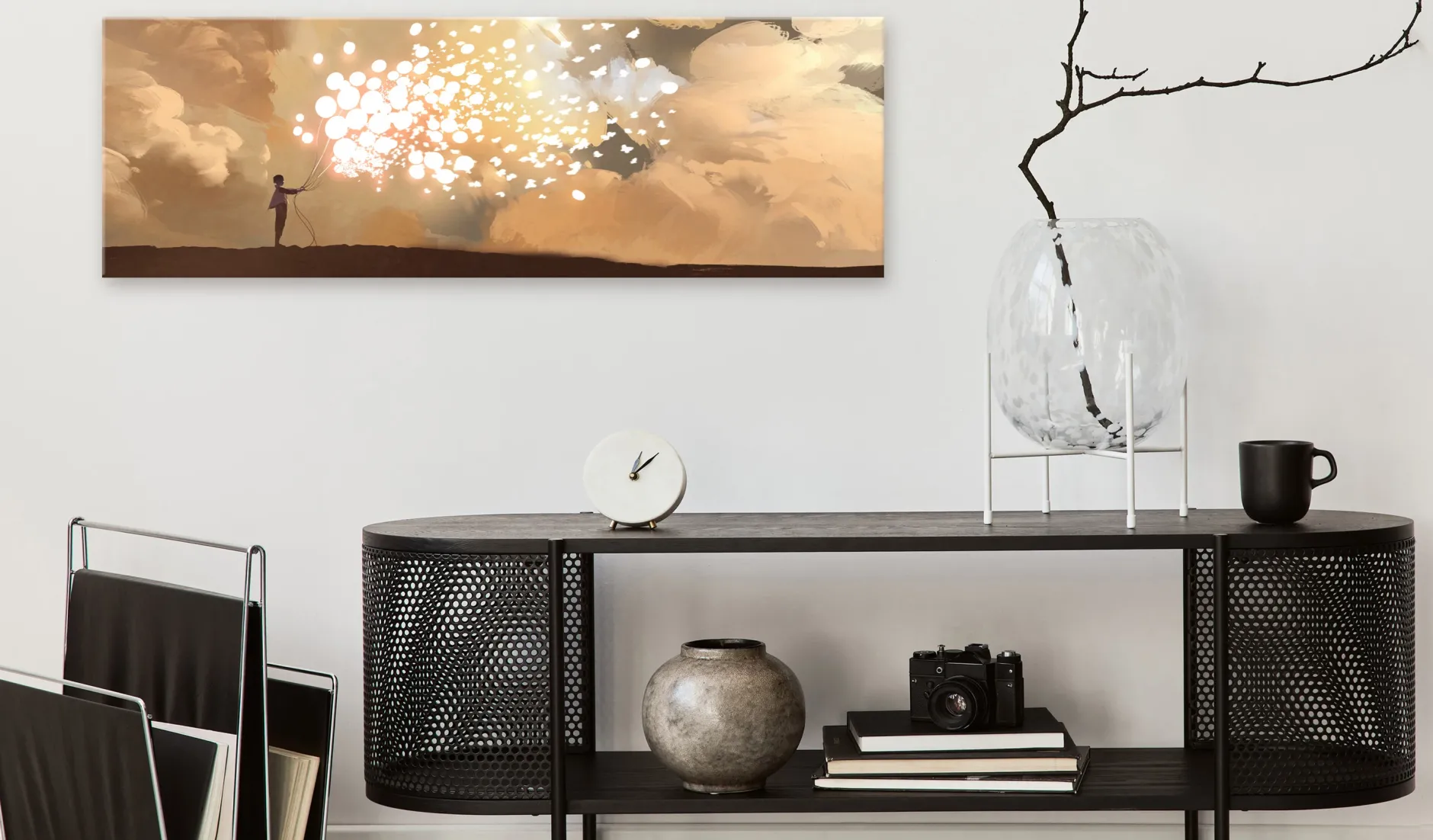 Kunstdruck auf Leinwand 'Fluttering Balloons Narrow'
