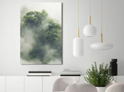 Kunstdruck auf Leinwand 'Foggy Amazon Vertical'