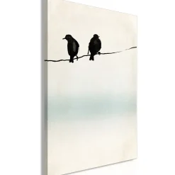 Kunstdruck auf Leinwand 'Frozen Sparrows Vertical'
