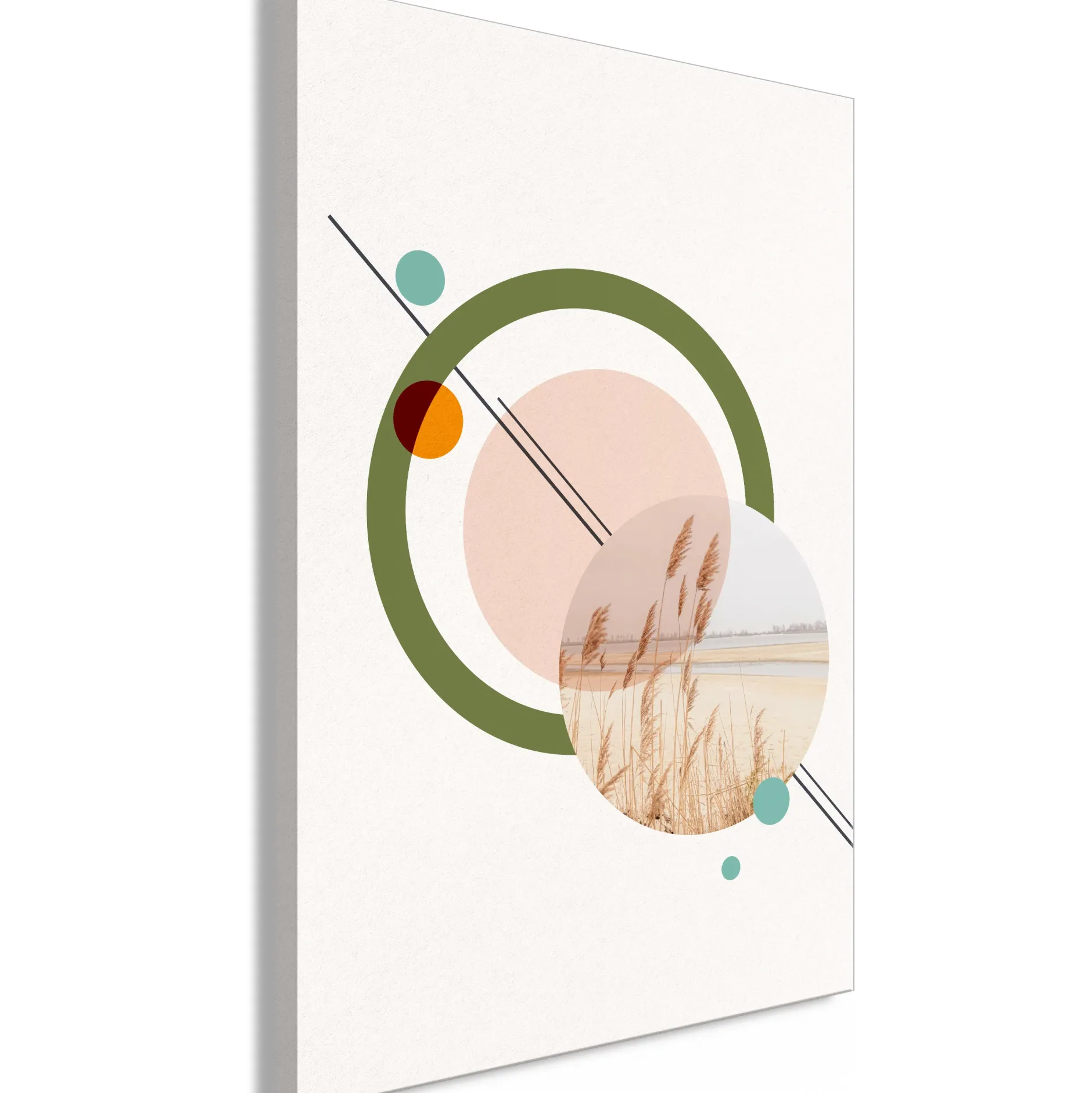 Kunstdruck auf Leinwand 'Geometric Landscape Vertical'