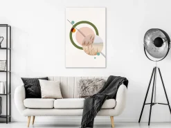 Kunstdruck auf Leinwand 'Geometric Landscape Vertical'