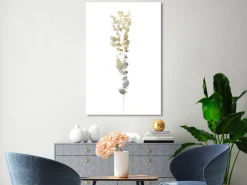 Kunstdruck auf Leinwand 'Golden Branch Vertical'