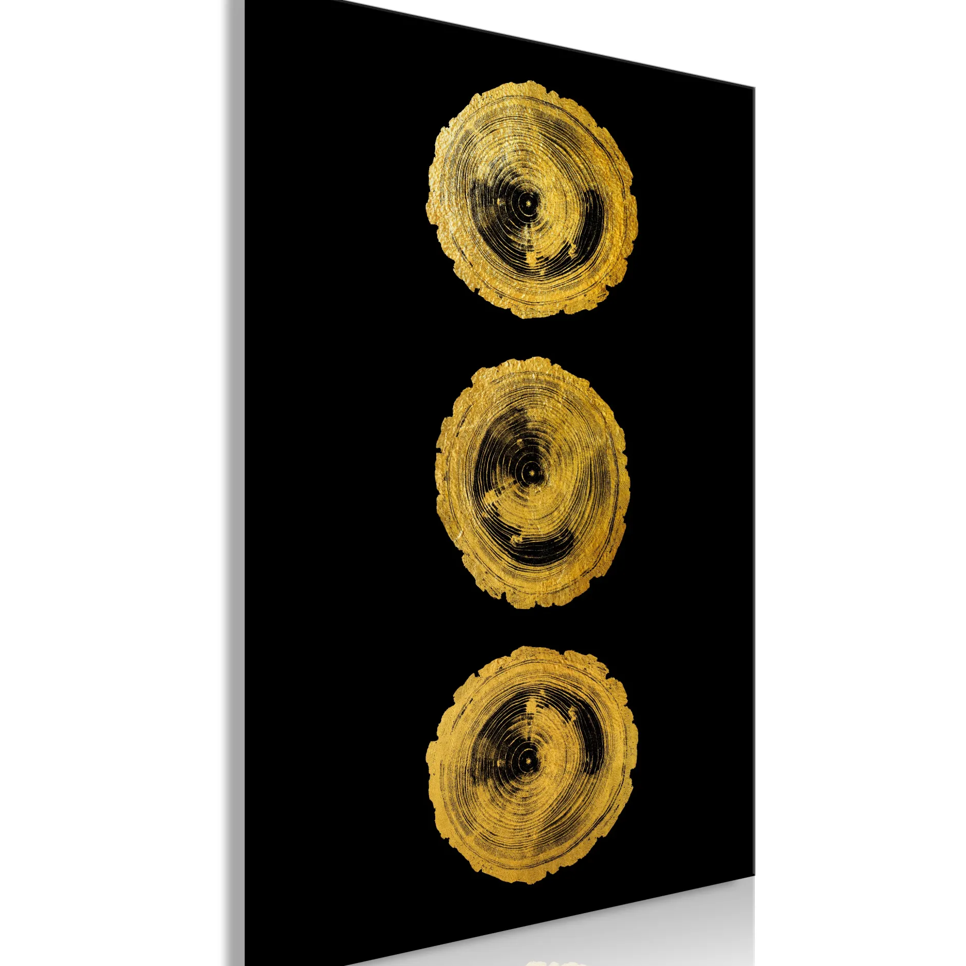 Kunstdruck auf Leinwand 'Golden Knots Vertical'